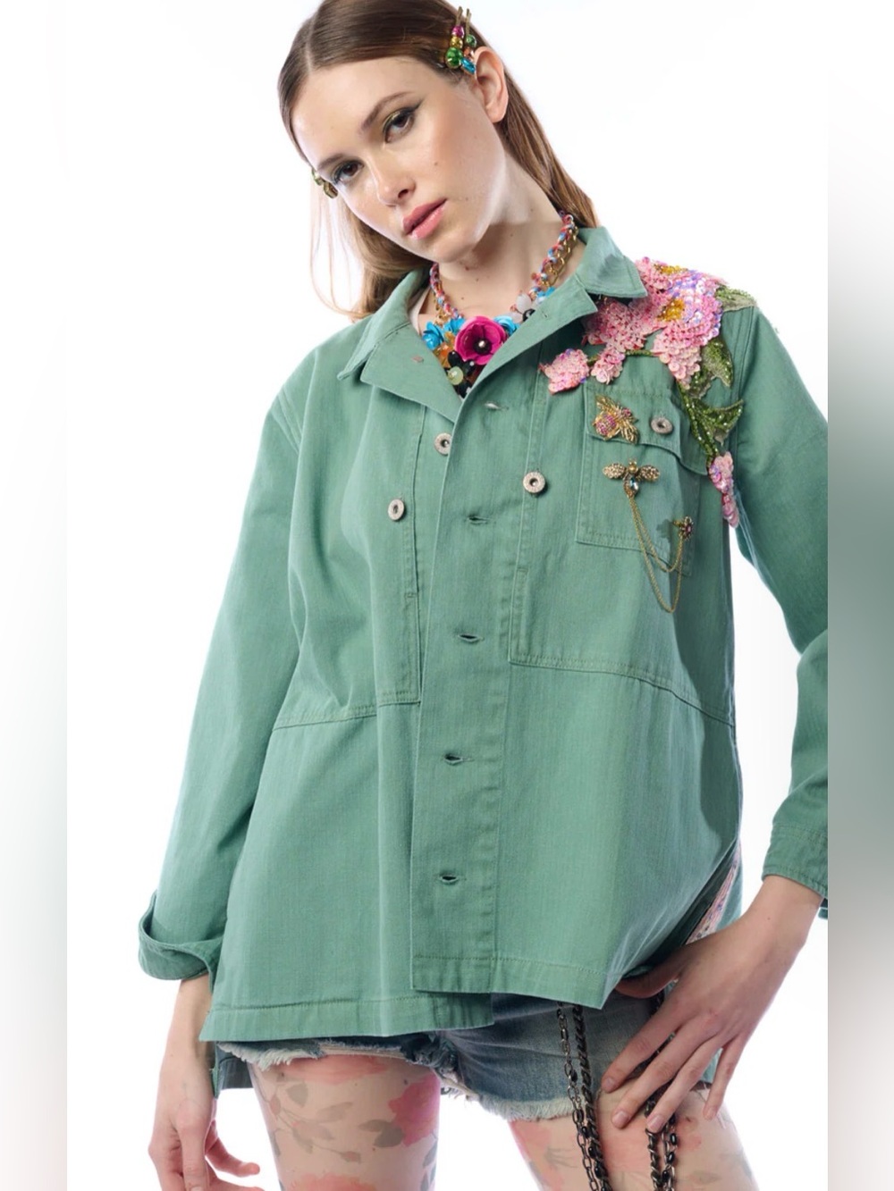 New aratta Multicolor Beaded & embroidered Michelle jacket - Picture 3 of 4